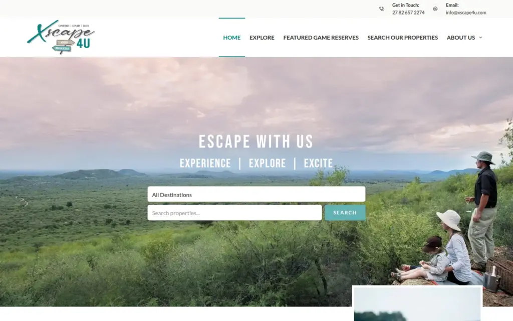 Xscape4u home page, rebuilt by Fyre after the site was compromised